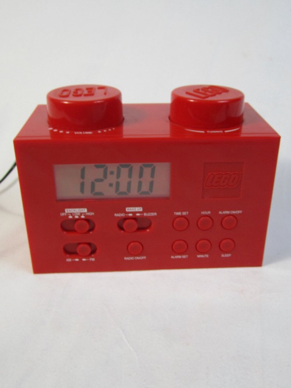 Lego Clock Radio LG11000 Red 2011 AMFM Radio Alarm Clock Kids Portable